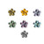 Rhinestones, Flatback, Flower, 6mm, 1,000-pc, Pastel Assortment