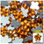 Rhinestones, Flatback, Flower, 20mm, 1,000-pc, Orange