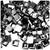 Rhinestones, Flatback, Round, Square, 10mm, 1,000-pc, Charcoal Gray