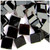 Rhinestones, Flatback, Square, 14mm, 1,000-pc, Jet Black