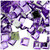 Rhinestones, Flatback, Square, 12mm, 1,000-pc, Lavender