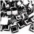 Rhinestones, Flatback, Square, 14mm, 1,000-pc, Charcoal Gray