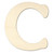 Unfinished Wood, 4-in, 1/8-in Thick, Letter, Letter C