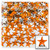 Rhinestones, Flatback, Star, 6mm, 144-pc, Orange