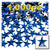 Rhinestones, Flatback, Round, Star, 10mm, 1,000-pc, Royal Blue