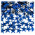 Rhinestones, Flatback, Round, Star, 10mm, 144-pc, Royal Blue