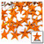 Rhinestones, Flatback, Star, 12mm, 144-pc, Orange