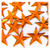 Rhinestones, Flatback, Star, 21mm, 144-pc, Orange