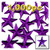 Rhinestones, Flatback, Star, 21mm, 1,000-pc, Purple (Amethyst)