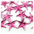 Rhinestones, Flatback, Star, 21mm, 144-pc, Hot Pink