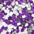 Rhinestones, Flatback, Rectangle, 8x10mm, 1,000-pc, Purple (Amethyst)