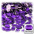 Rhinestones, Flatback, Rectangle, 10x14mm, Purple (Amethyst)