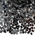 Rhinestones, Flatback, Rectangle, 6x8mm, 10,000-pc, Jet Black