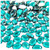 Rhinestones, Flatback, Oval, 10x14mm, 144-pc, Aqua Blue