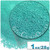 Glass Beads, Microbeads, Opaque, Metallic coated, 0.6mm, 1-oz, Light Turquoise