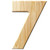 Unfinished Wood, 12-in, 2-in Thick, Number, Number 7