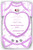 One Baby invitation, Hearts ribbon rose, rhinestones, Purple