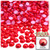 Half Dome Pearl, Plastic beads, 5mm, 1,000-pc, Tulip Red