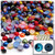 Half Dome Pearl, Plastic beads, 5mm, 10,000-pc, Jewel Tone Mix