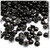Half Dome Pearl, Plastic beads, 5mm, 1,000-pc, Pitch Black