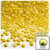 Half Dome Pearl, Plastic beads, 5mm, 144-pc, Sunshine Yellow