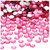 Rhinestones, Flatback, Round, 7mm, 1,000-pc, Hot Pink