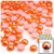 Half Dome Pearl, Plastic beads, 7mm, 10,000-pc, Fire Orange