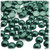 Half Dome Pearl, Plastic beads, 7mm, 144-pc, Forest Green