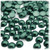 Half Dome Pearl, Plastic beads, 7mm, 1,000-pc, Forest Green