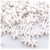 Starflake bead, SnowFlake, Cartwheel, Opaque, 12mm, 100-pc, White