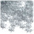 Starflake bead, SnowFlake, Cartwheel, Transparent, 12mm, 100-pc, Clear