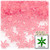 Starflake bead, SnowFlake, Cartwheel, Transparent, 18mm, 100-pc, Pink
