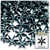 Starflake bead, SnowFlake, Cartwheel, Opaque, 18mm, 1,000-pc, Black
