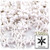 Starflake bead, SnowFlake, Cartwheel, Opaque, 18mm, 1,000-pc, White