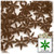 Starflake bead, SnowFlake, Cartwheel, Transparent, 25mm, 100-pc, Brown