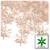 Starflake bead, SnowFlake, Cartwheel, Transparent, 25mm, 25-pc Champagne