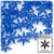 Starflake bead, SnowFlake, Cartwheel, Transparent, 25mm, 1,000-pc, Royal Blue