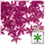 Starflake bead, SnowFlake, Cartwheel, Transparent, 25mm, 25-pc Fuchsia