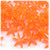 Starflake bead, SnowFlake, Cartwheel, Transparent, 25mm, 25-pc Orange