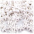 Starflake bead, SnowFlake, Cartwheel, Opaque, 18mm, 50-pc, White