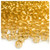 Pony Beads, Transparent, 9x6mm, 100-pc, Sun Yellow