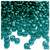 Pony Beads, Transparent, 9x6mm, 100-pc, Teal