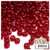 Pony Beads, Transparent, 9x6mm, 1,000-pc, Raspberry Red