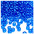 Pony Beads, Transparent, 9x6mm, 1,000-pc, Royal Blue