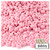 Pony Beads, Opaque, 6x9mm, 100-pc, Pink