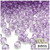 Pony Beads, Transparent, Glitter, 6x9mm, 100-pc, purple glitter