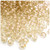 Pony Beads, Transparent, Glitter, 6x9mm, 1,000-pc, Golden Glitter