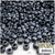 Pony Beads, Opaque, Pearl Finish, 9x6mm, 1,000-pc, Black