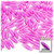 Plastic Speghetti Beads, Transparent, 19x6mm, 25-pc, Hot Pink