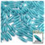 Plastic Speghetti Beads, Transparent, 19x6mm, 100-pc, Turquoise